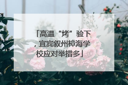 高温“烤”验下，宜宾叙州樟海学校应对举措多