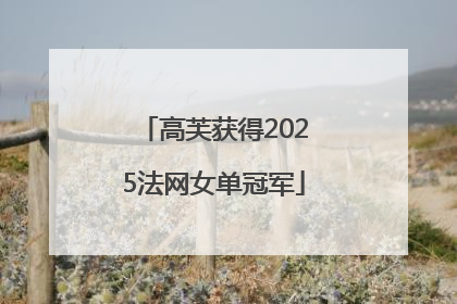 高芙获得2025法网女单冠军