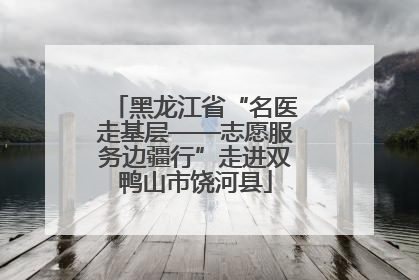 黑龙江省“名医走基层——志愿服务边疆行”走进双鸭山市饶河县