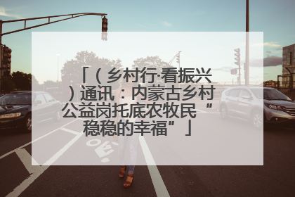 （乡村行·看振兴）通讯：内蒙古乡村公益岗托底农牧民“稳稳的幸福”