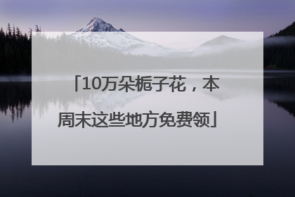 10万朵栀子花，本周末这些地方免费领