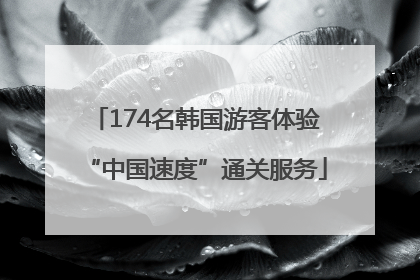 174名韩国游客体验“中国速度”通关服务