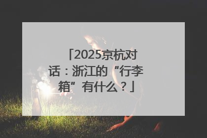 2025京杭对话：浙江的“行李箱”有什么？