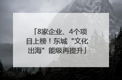 8家企业、4个项目上榜！东城“文化出海”能级再提升