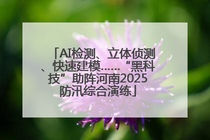 AI检测、立体侦测、快速建模……“黑科技”助阵河南2025防汛综合演练