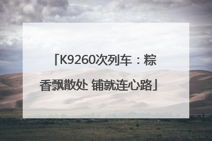 K9260次列车：粽香飘散处 铺就连心路